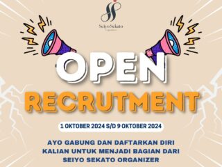 WO Seiyo Sekato Organizer Buka Recrutmen untuk Anggota Tim Baru, Ini Syaratnya